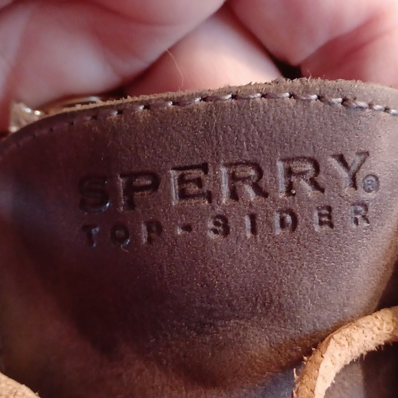 SPERRY TOPSIDER " HARLOW"  BURNISHED LEATHER WEDGE BOOTIES SIZE 8 - Picture 2 of 13
